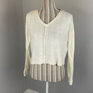 Arizona Soft Cream Knit Half Sweater